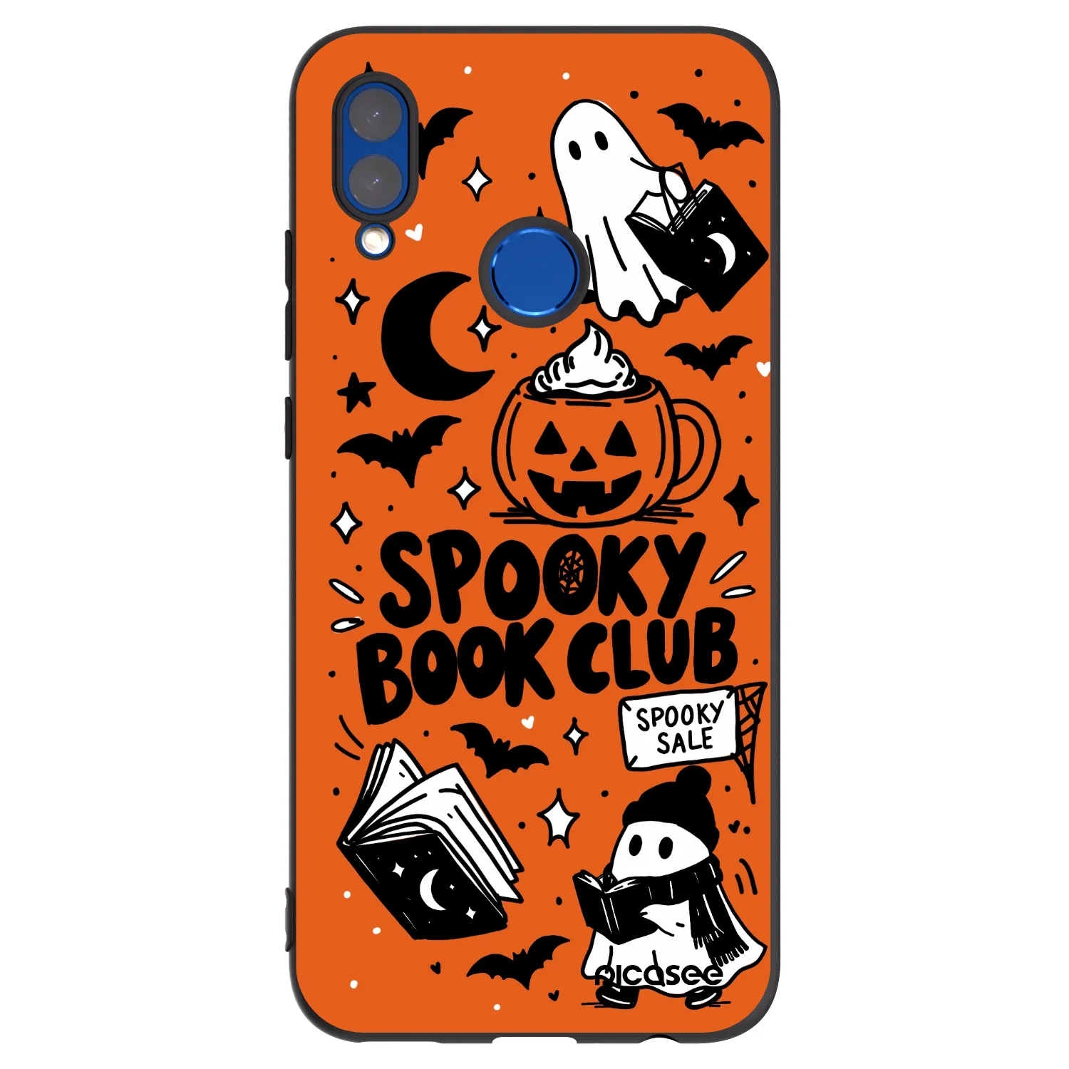 Picasee husă neagră din silicon pentru Honor 10 Lite - Spooky book club