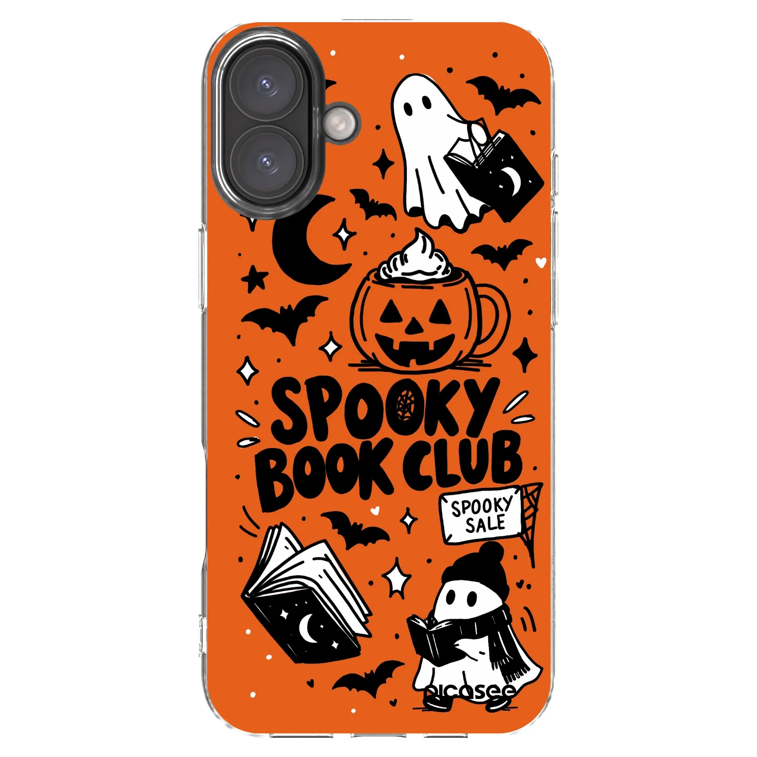Picasee husă transparentă din silicon pentru Apple iPhone 16 Plus - Spooky book club