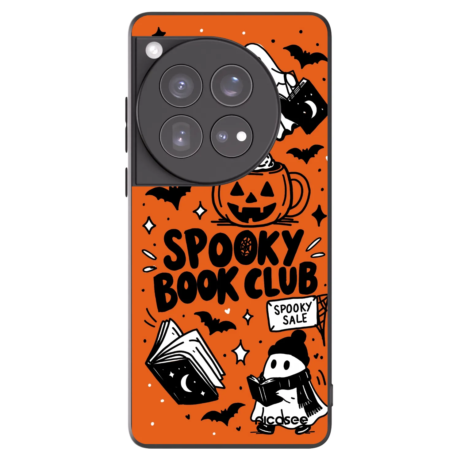 Picasee husă neagră din silicon pentru OnePlus 12 5G - Spooky book club