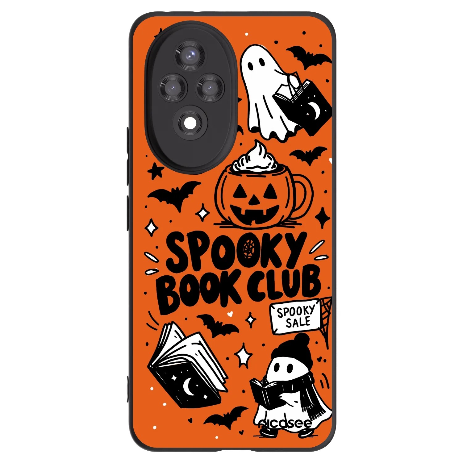 Picasee husă neagră din silicon pentru Honor 200 Pro 5G - Spooky book club