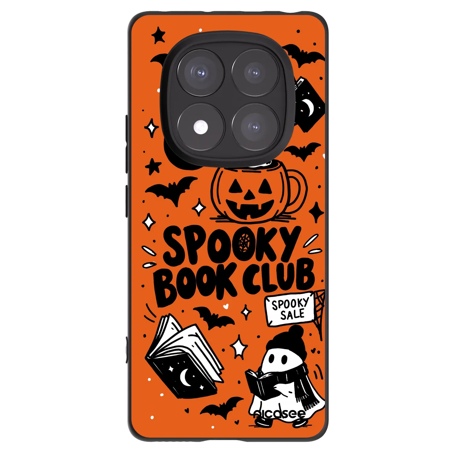 Picasee husă neagră din silicon pentru Xiaomi Redmi Note 14 Pro+ 5G - Spooky book club