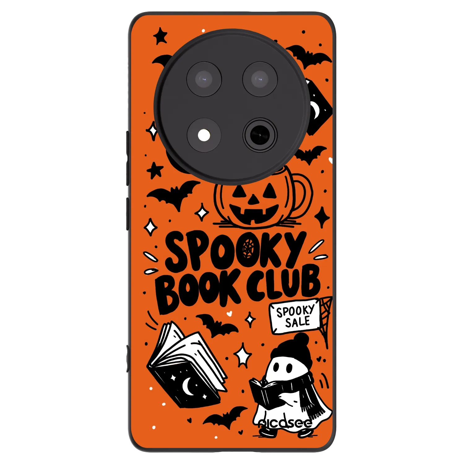 Picasee husă neagră din silicon pentru Honor Magic7 Lite 5G - Spooky book club