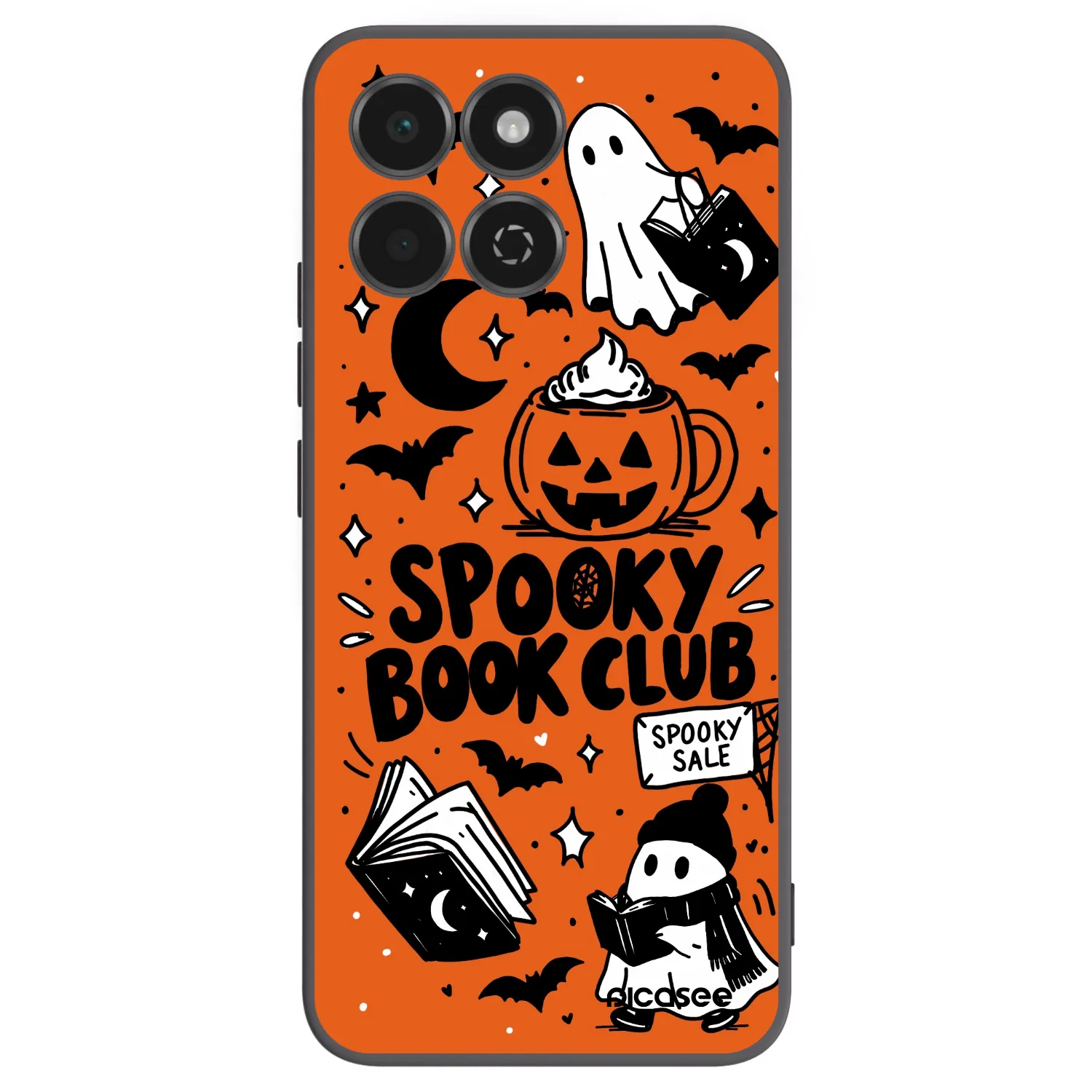 Picasee husă neagră din silicon pentru Honor 200 Smart 5G - Spooky book club