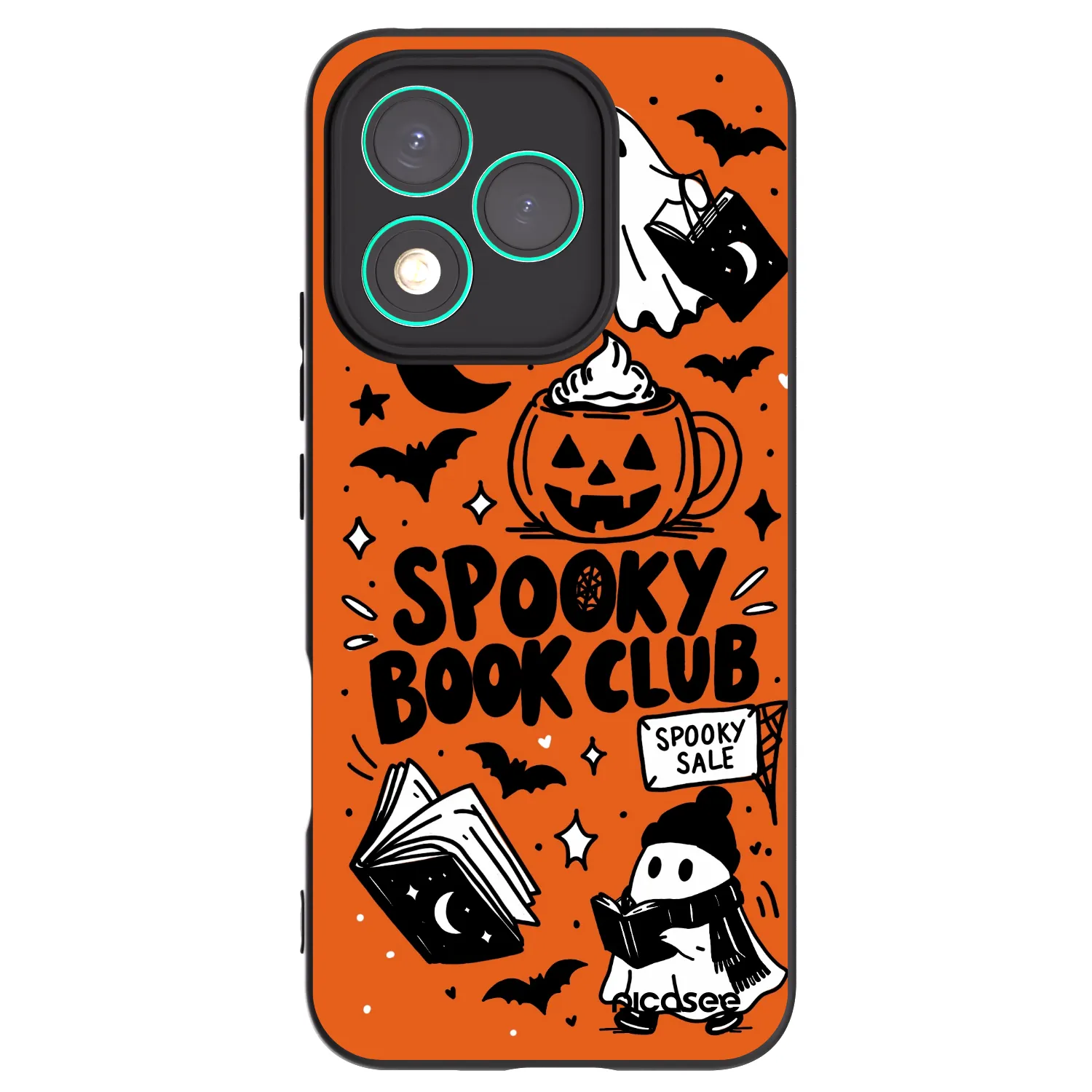 Picasee husă neagră din silicon pentru Honor 400 Lite 5G - Spooky book club