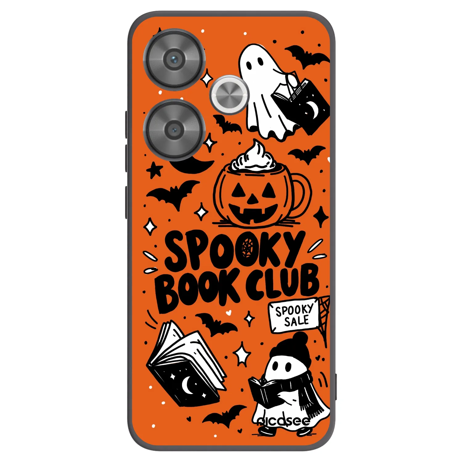 Picasee husă neagră din silicon pentru Xiaomi Poco F6 - Spooky book club