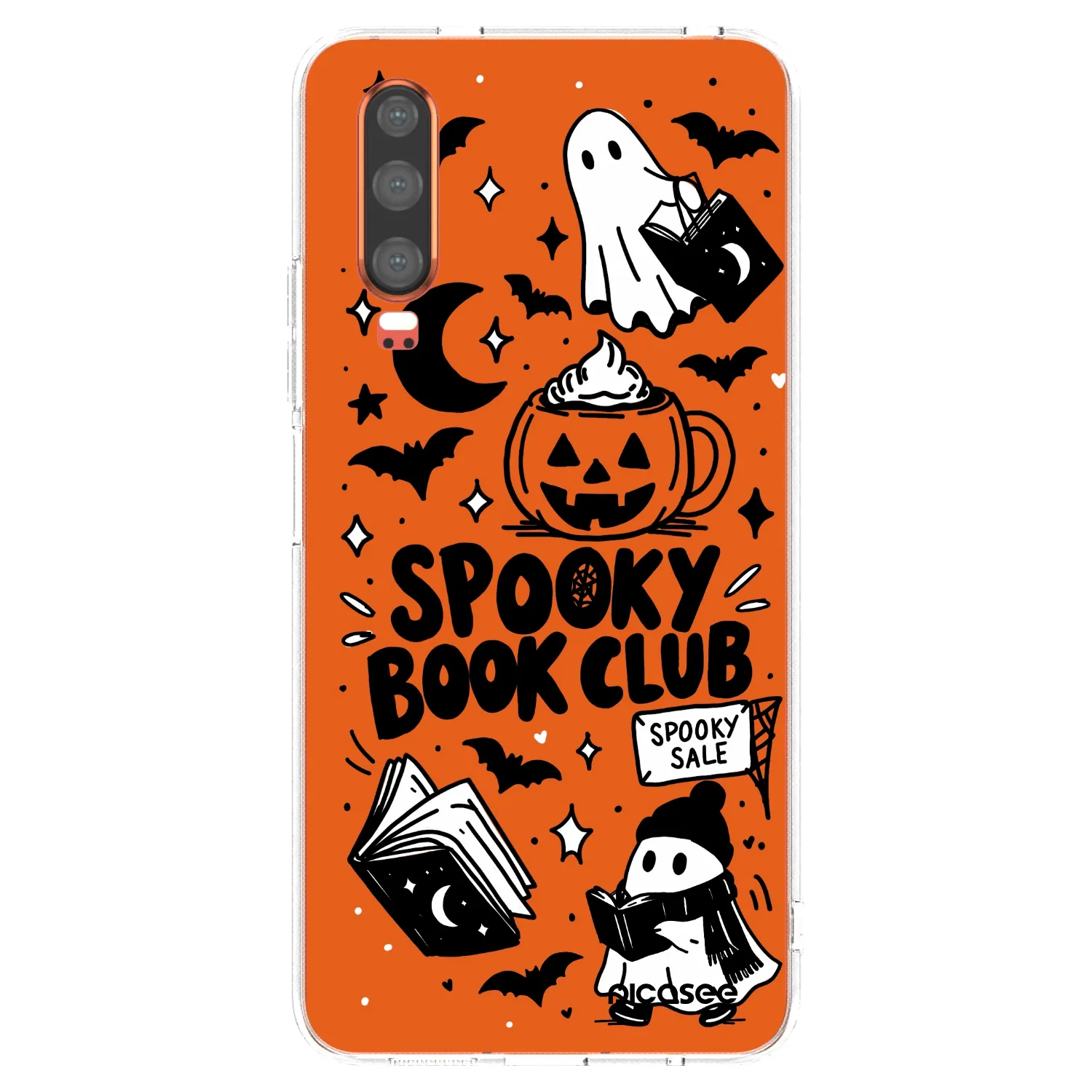 Picasee husă transparentă din silicon pentru Huawei P30 - Spooky book club