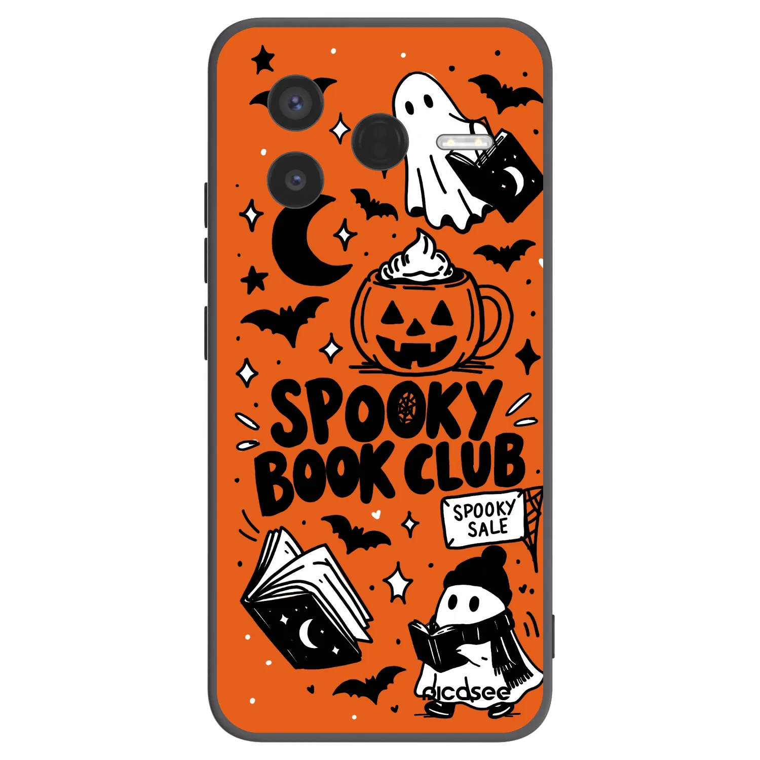 Picasee husă neagră din silicon pentru Xiaomi Poco F7 Pro 5G - Spooky book club