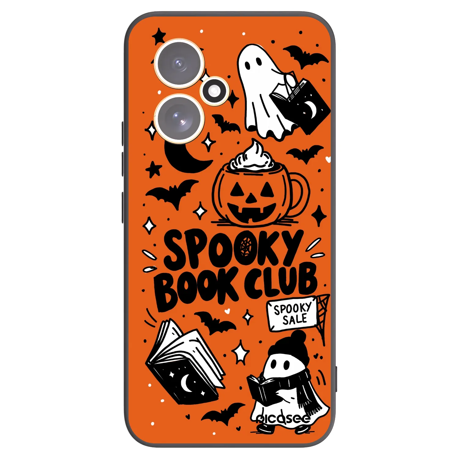 Picasee husă neagră din silicon pentru Honor 400 5G - Spooky book club