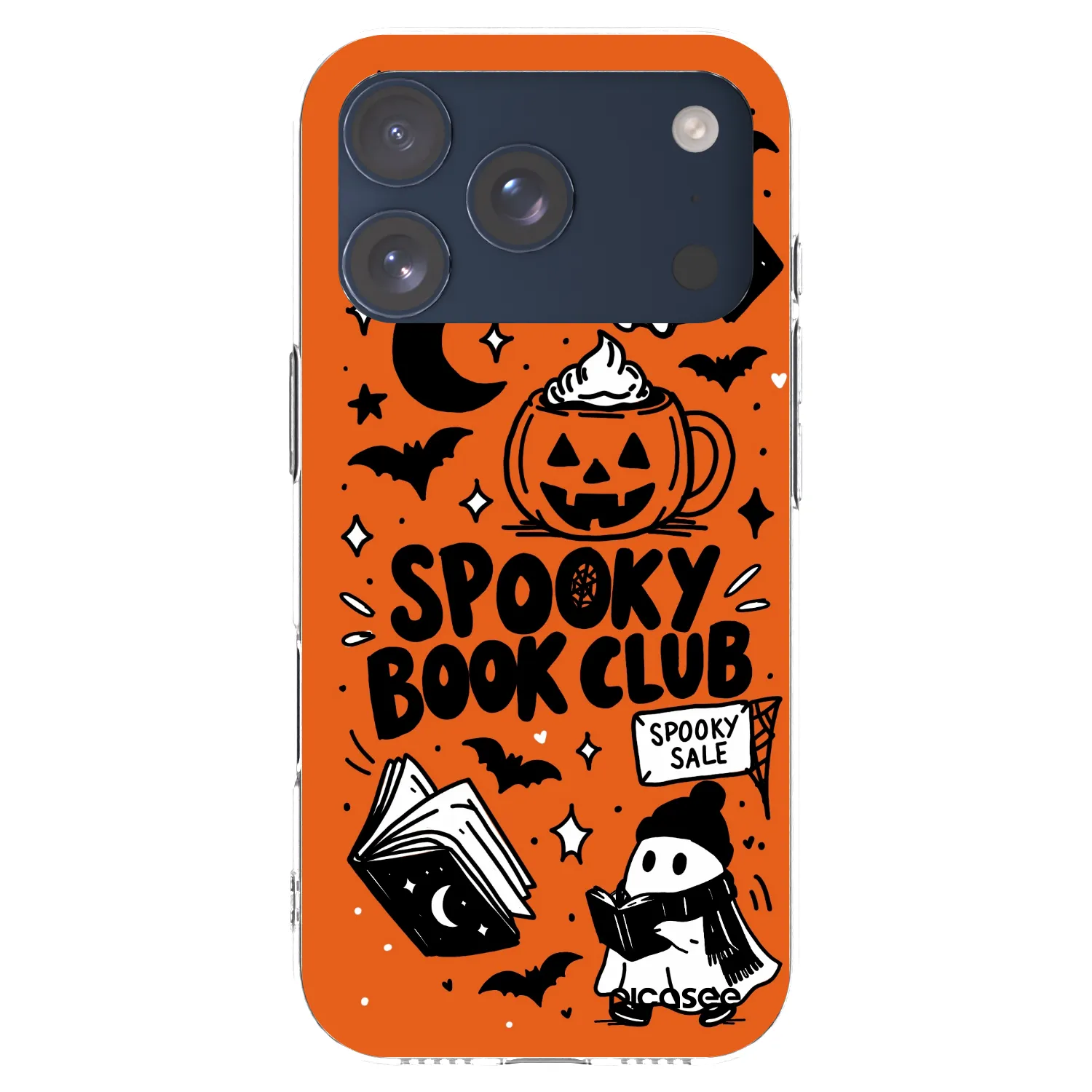 Picasee husă transparentă din silicon pentru Apple iPhone 17 Pro - Spooky book club