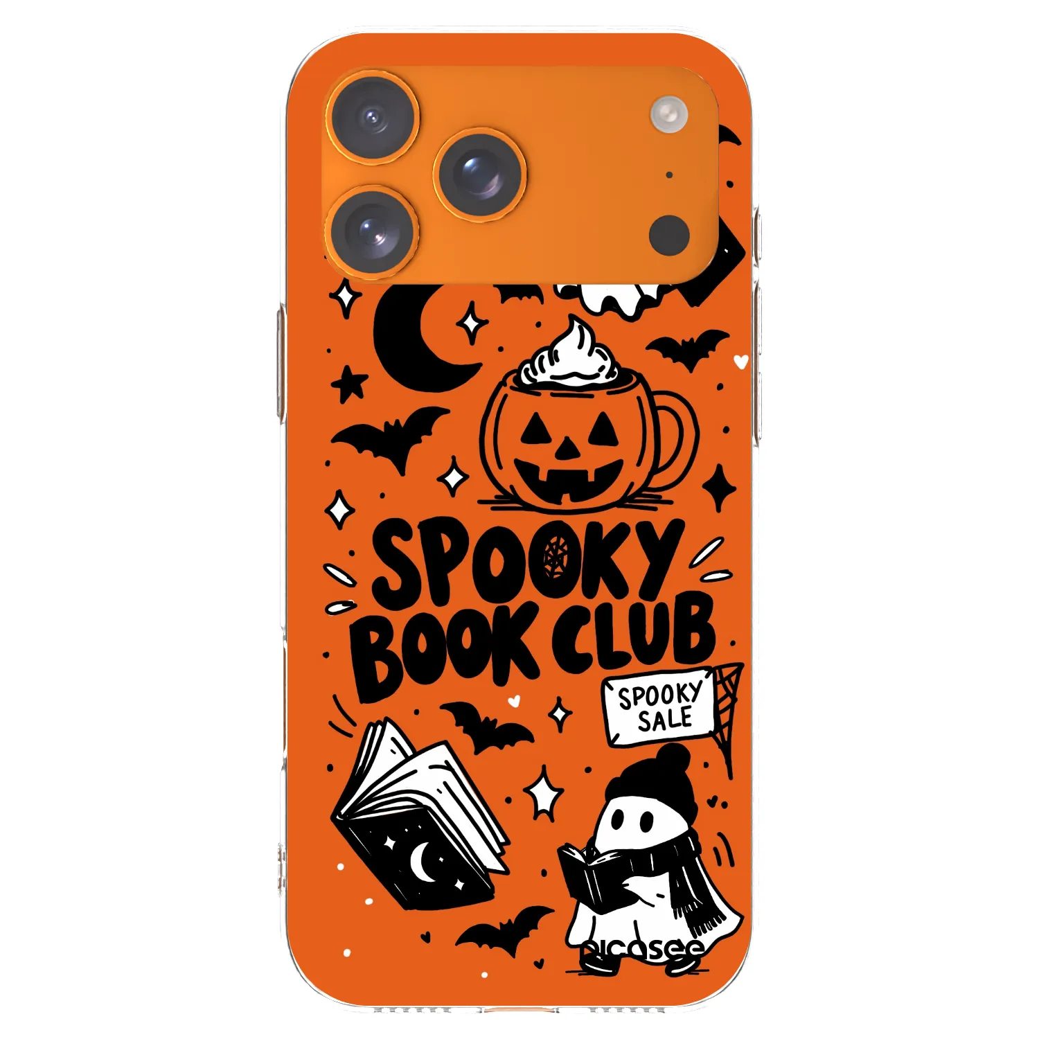 Picasee husă transparentă din silicon pentru Apple iPhone 17 Pro Max - Spooky book club