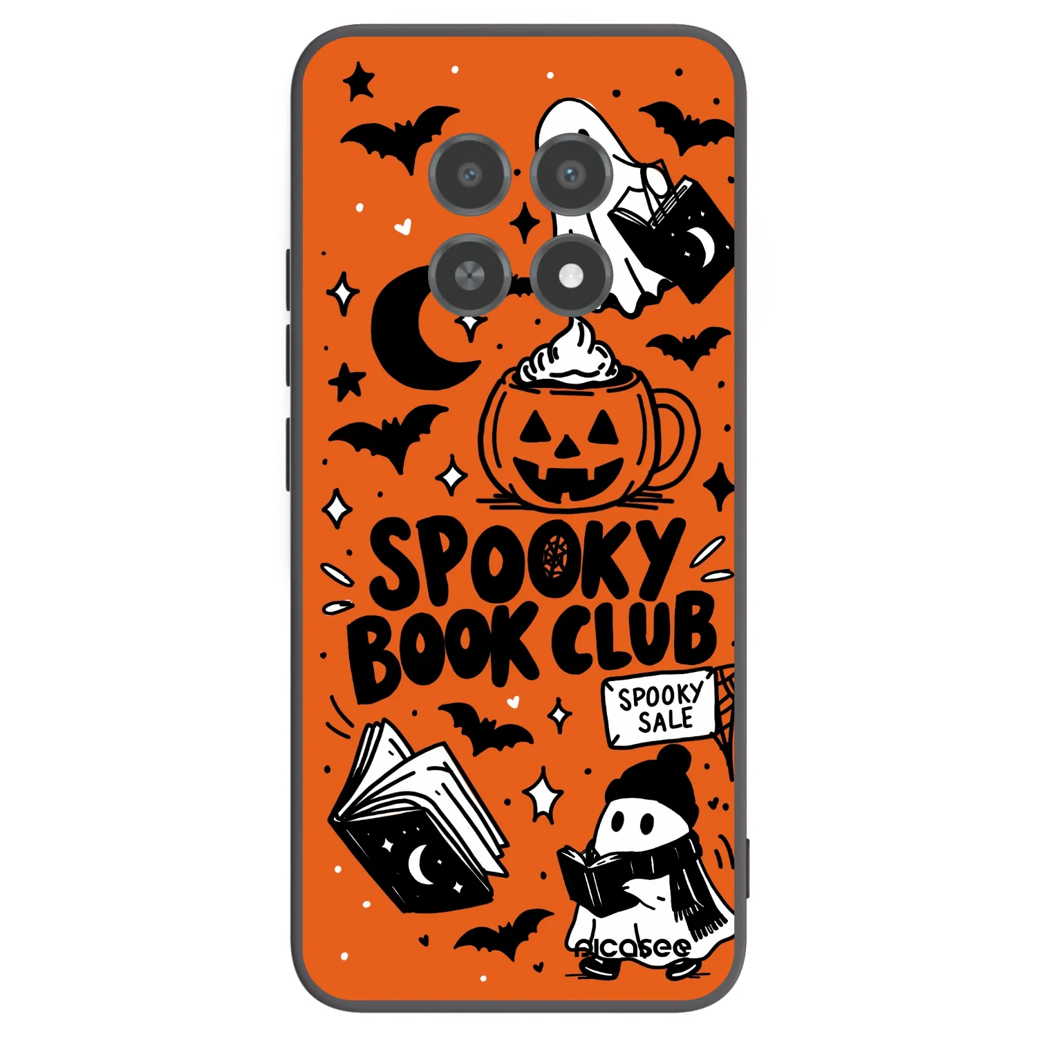 Picasee husă neagră din silicon pentru Realme 12X - Spooky book club
