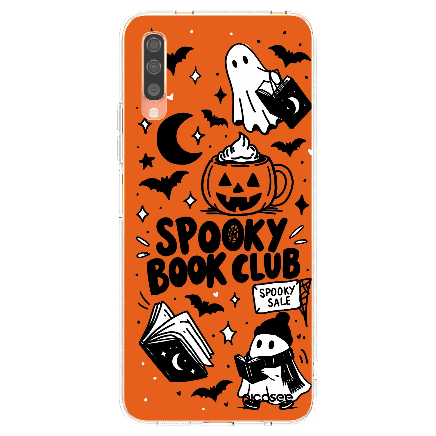 Picasee husă transparentă din silicon pentru Samsung Galaxy A70 A705F - Spooky book club