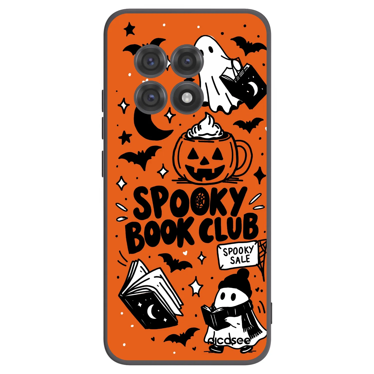 Picasee husă neagră din silicon pentru OnePlus 13R 5G - Spooky book club