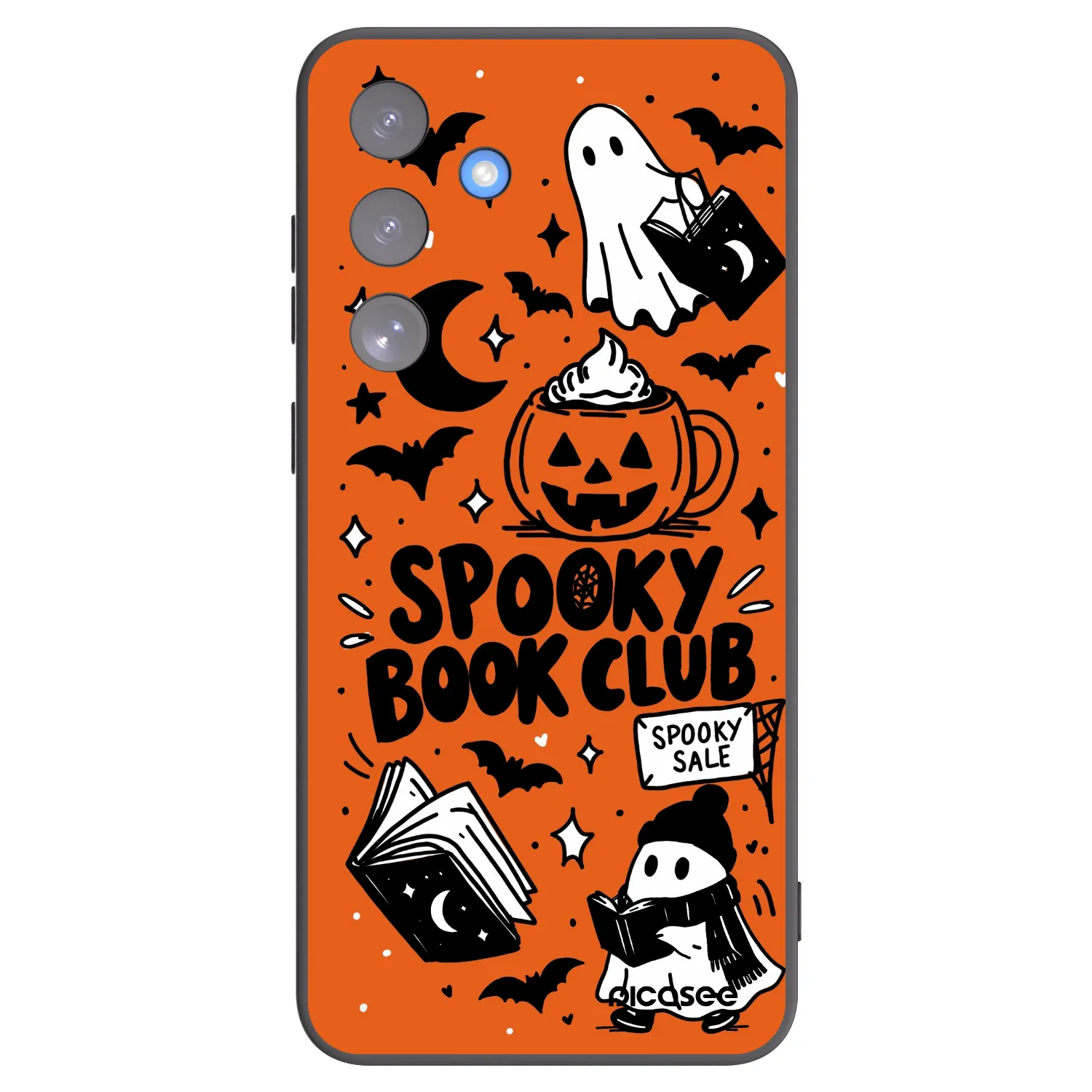 Picasee husă neagră din silicon pentru Samsung Galaxy S25 FE 5G - Spooky book club