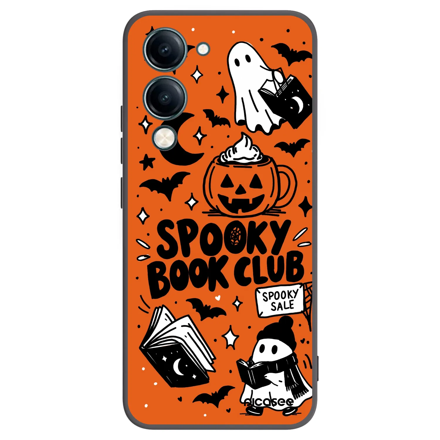 Picasee husă neagră din silicon pentru Vivo Y29s 5G - Spooky book club
