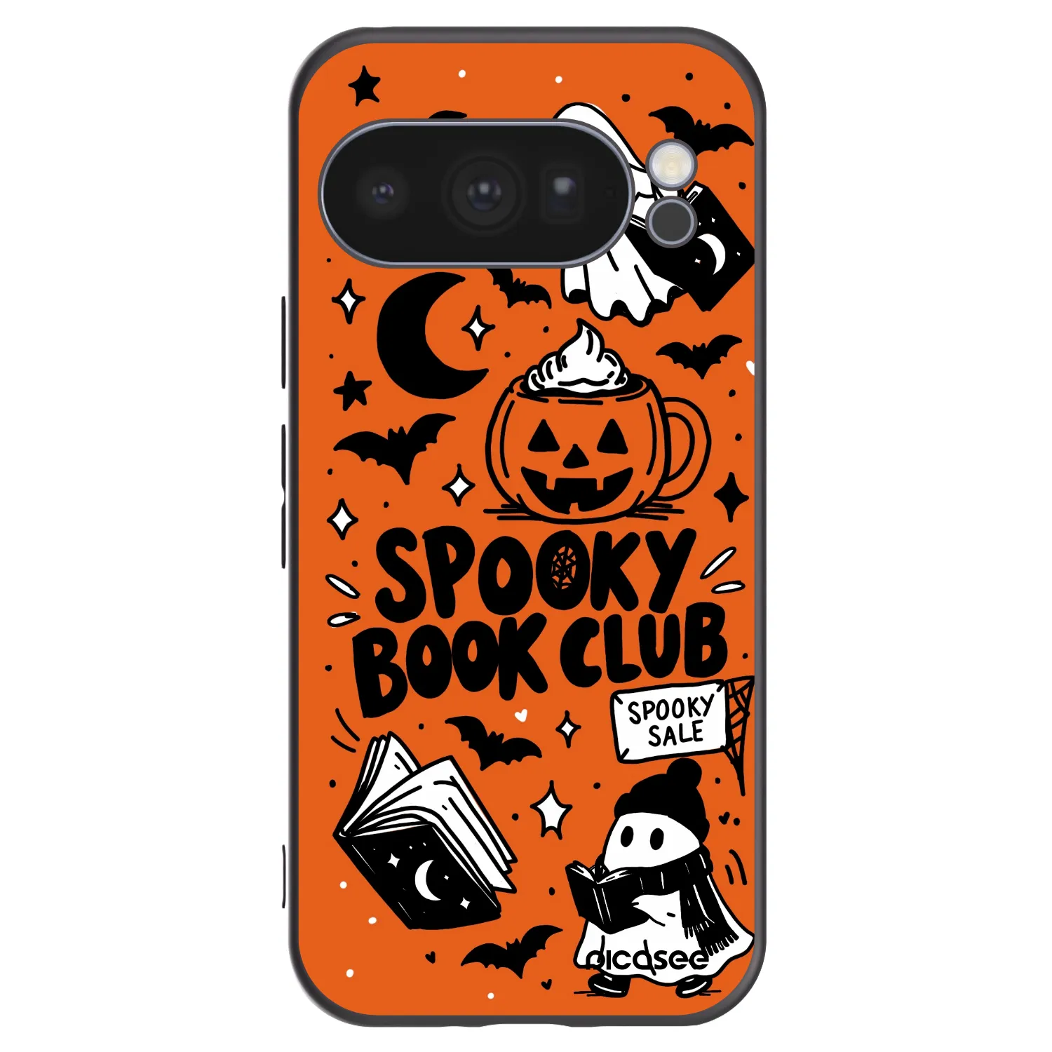 Picasee husă neagră din silicon pentru Google Pixel 10 Pro - Spooky book club
