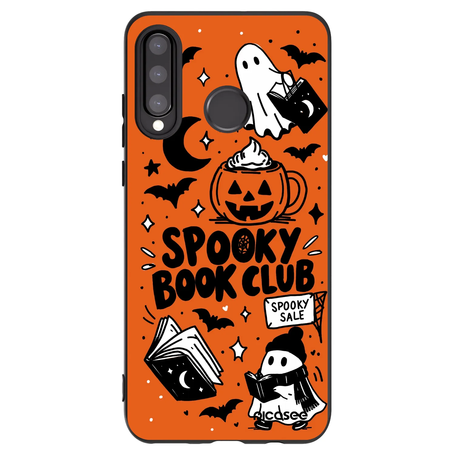 Picasee husă neagră din silicon pentru Huawei P30 Lite - Spooky book club