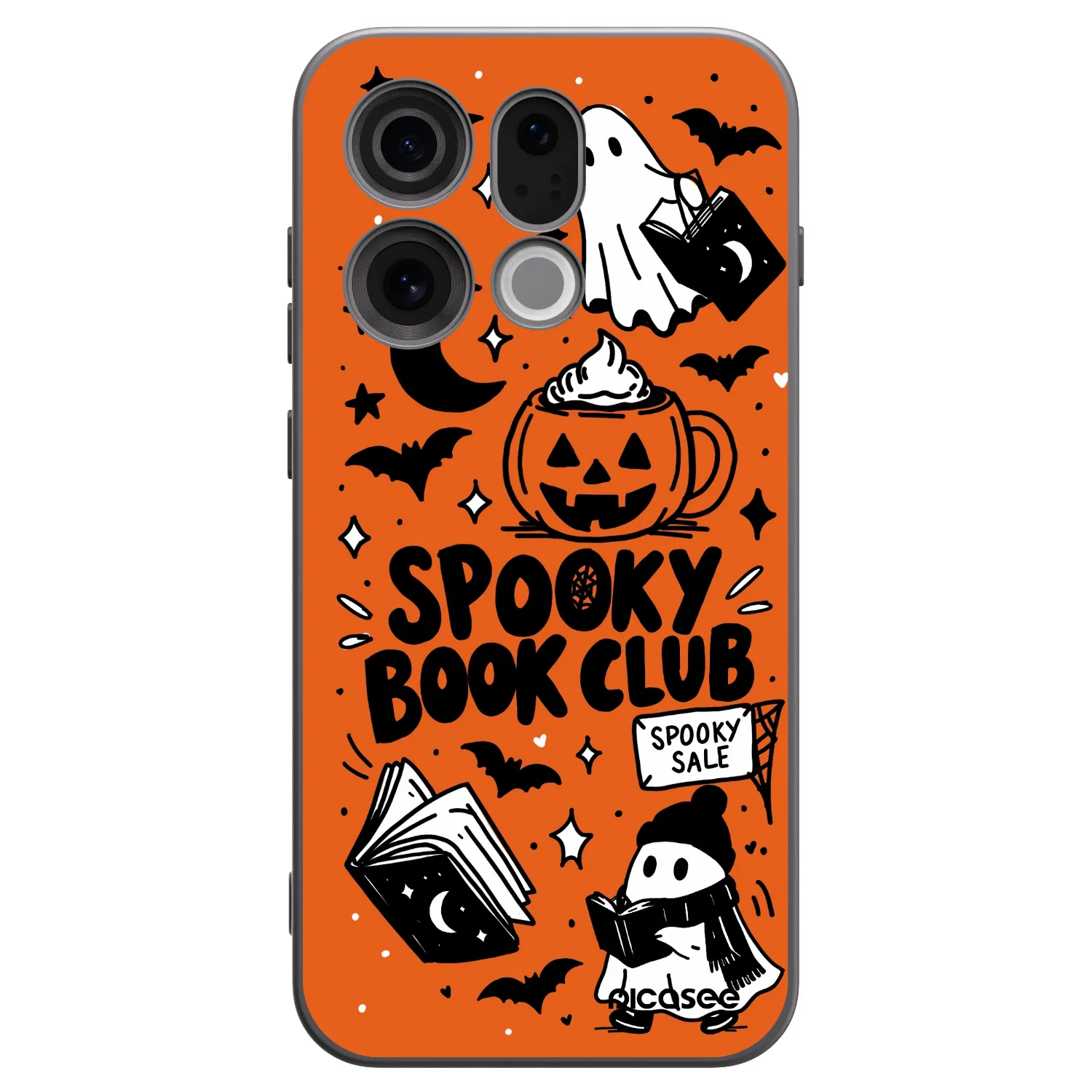 Picasee husă neagră din silicon pentru OPPO Find X9 - Spooky book club