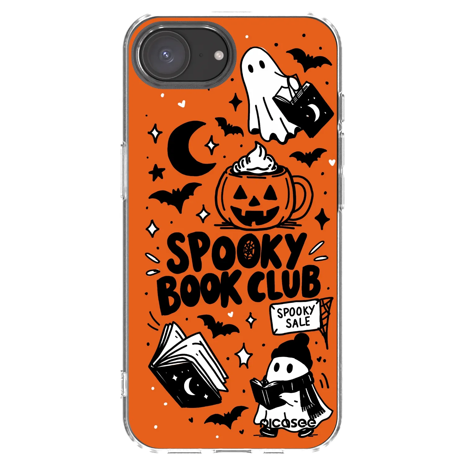 Picasee husă transparentă din silicon pentru Apple iPhone 17e - Spooky book club