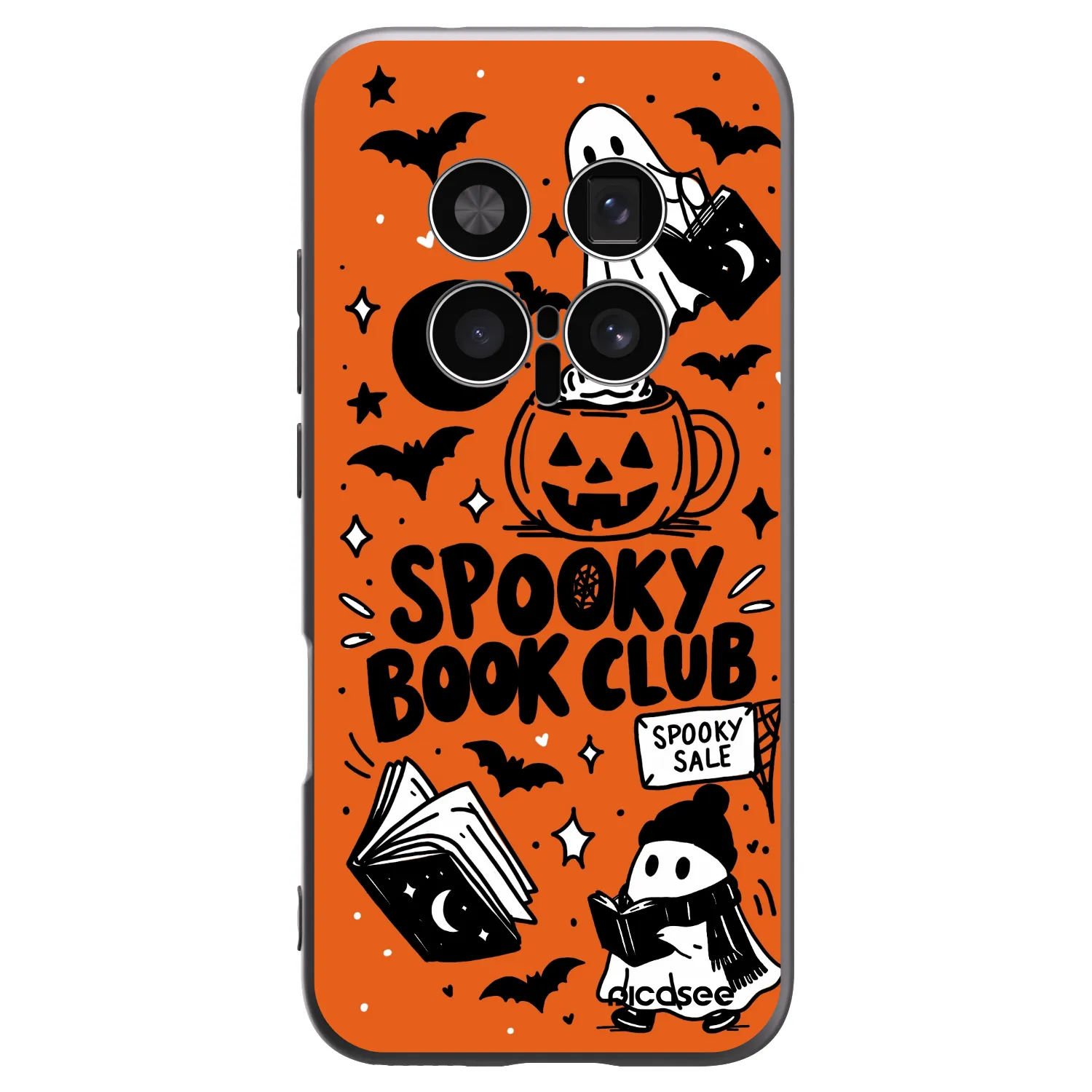 Picasee husă neagră din silicon pentru Honor Magic8 Pro 5G - Spooky book club