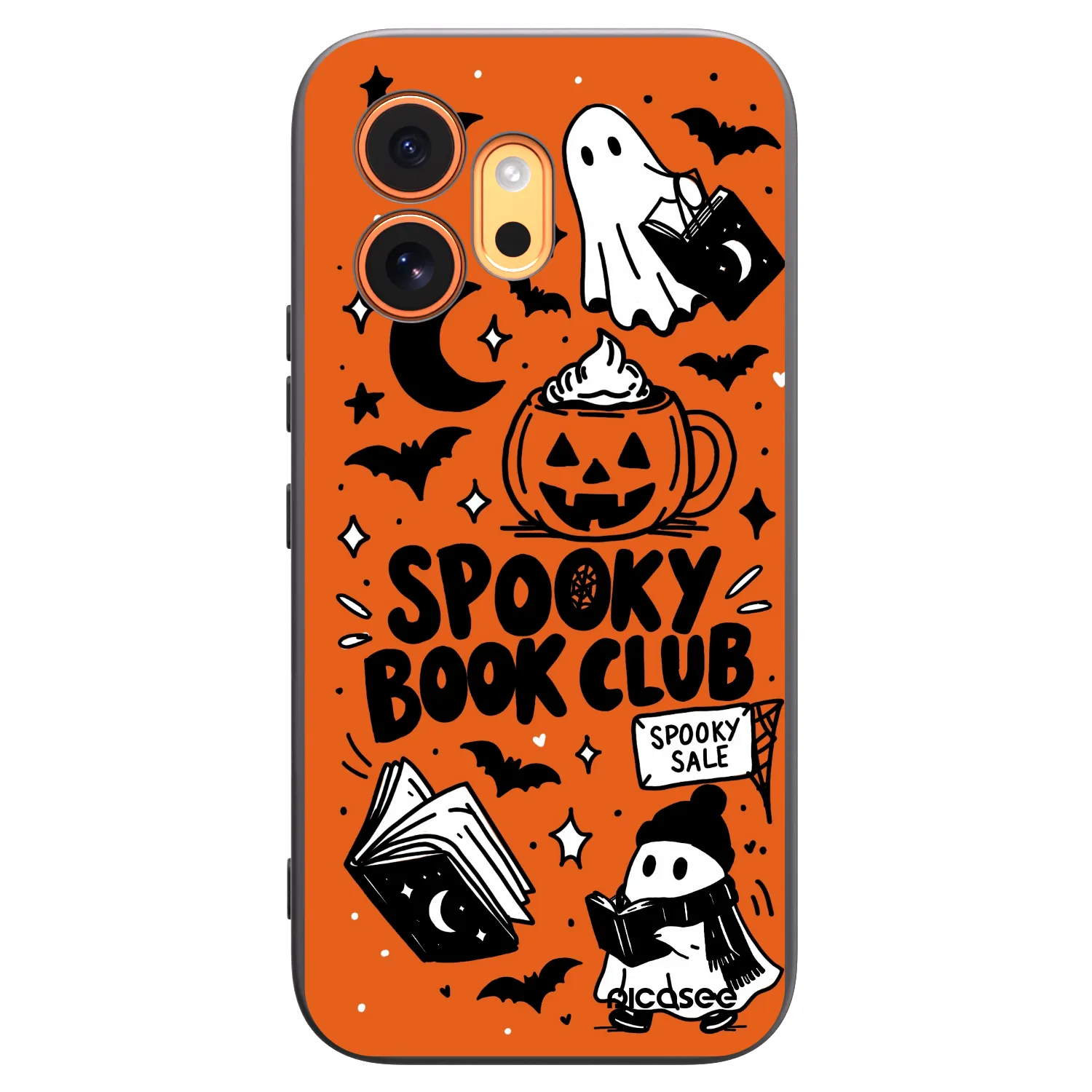Picasee husă neagră din silicon pentru Honor 600 - Spooky book club