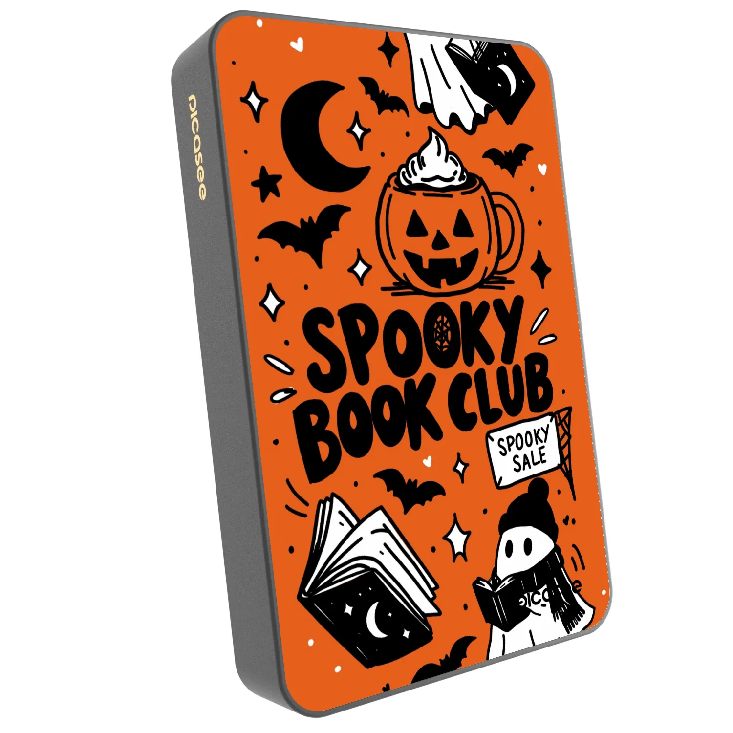 Picasee Powerbank cu MagSafe 10 000 mAh Gri - Spooky book club