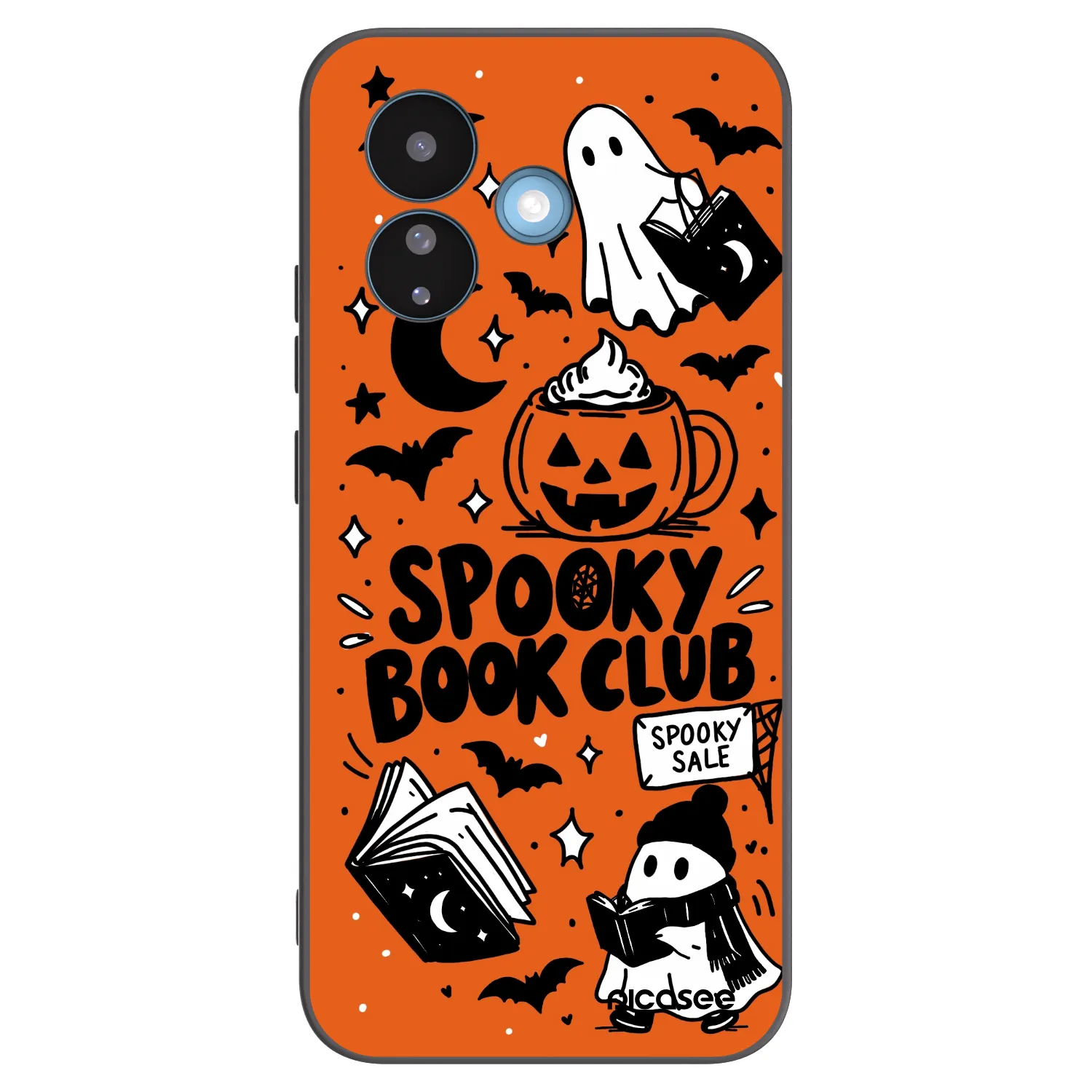 Picasee husă neagră din silicon pentru Xiaomi Redmi Note 17 Pro 5G - Spooky book club