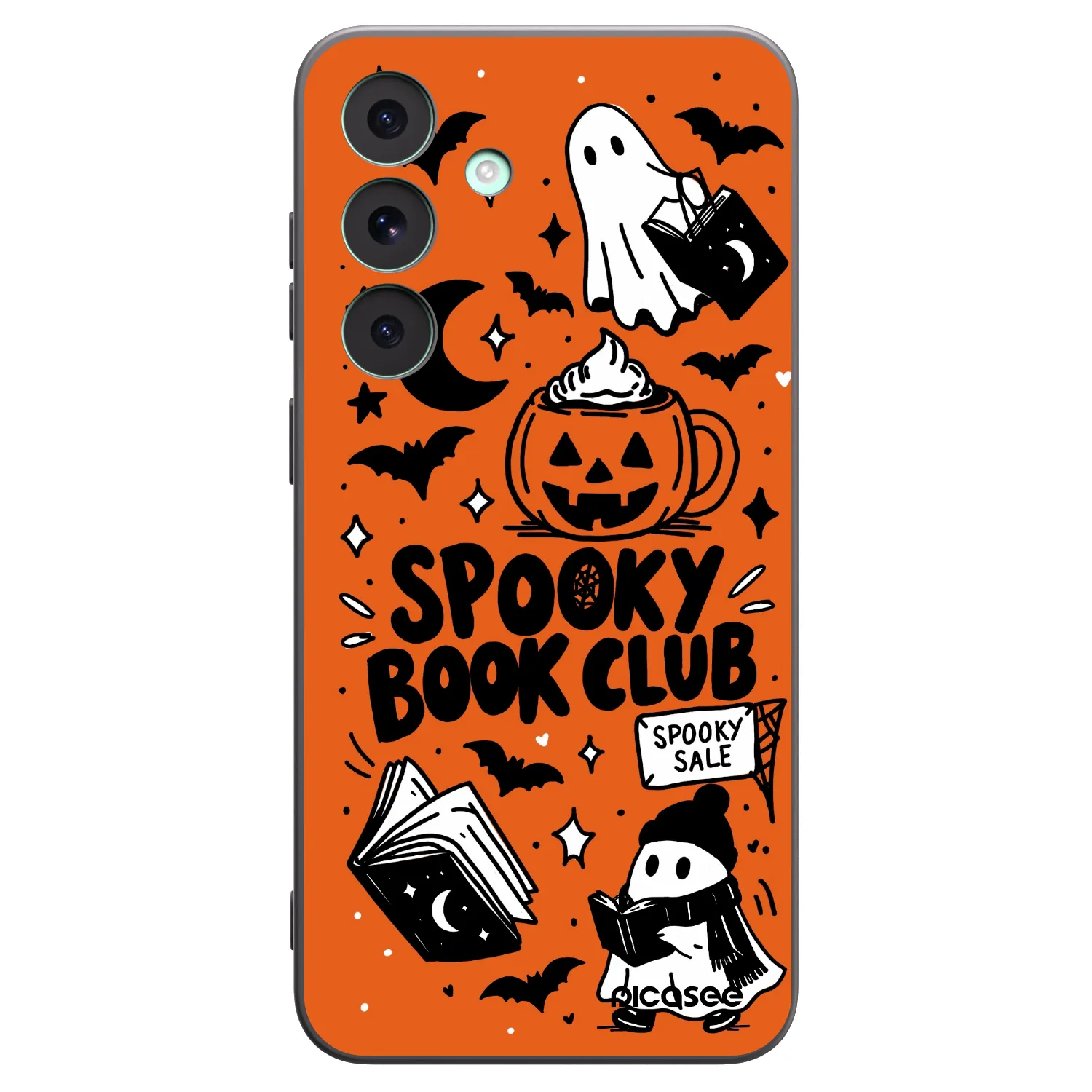 Picasee husă neagră din silicon pentru Samsung Galaxy S26 FE - Spooky book club