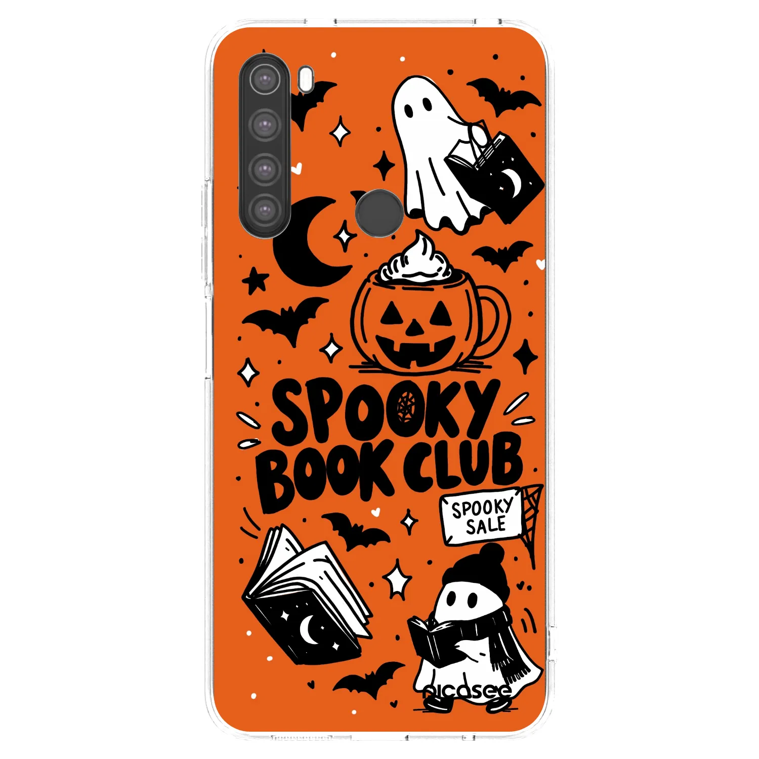 Picasee husă transparentă din silicon pentru Xiaomi Redmi Note 8 - Spooky book club