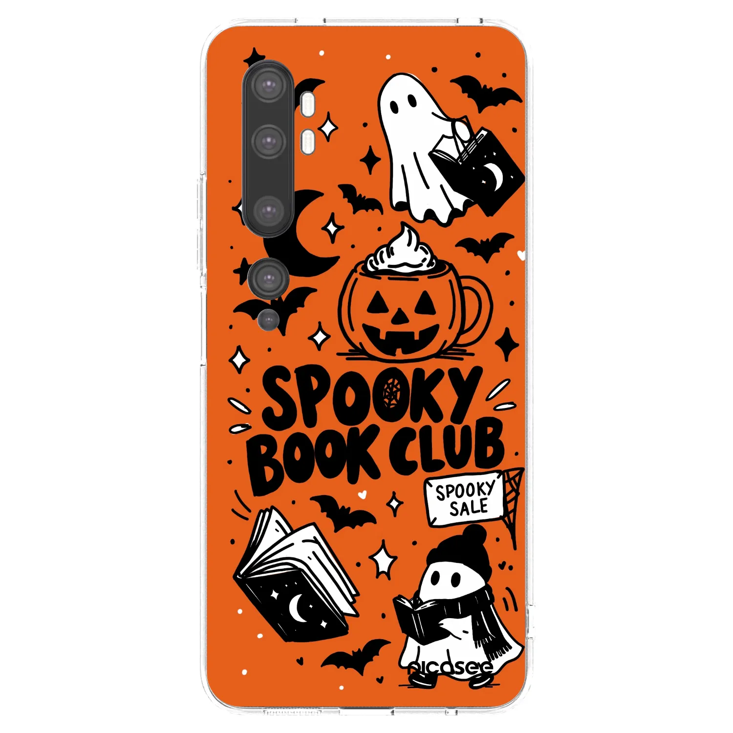 Picasee husă transparentă din silicon pentru Xiaomi Mi Note 10 (Pro) - Spooky book club
