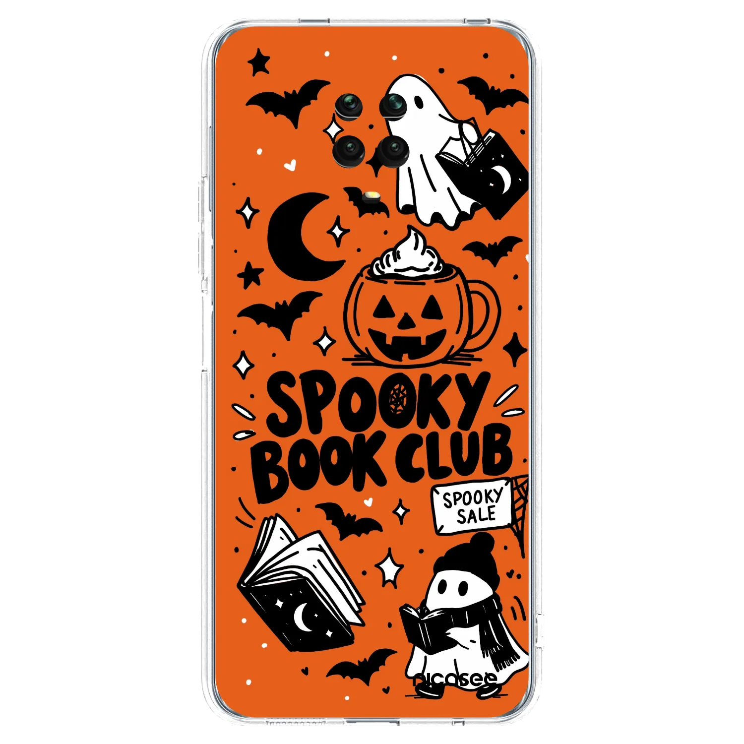 Picasee husă transparentă din silicon pentru Xiaomi Redmi Note 9S - Spooky book club
