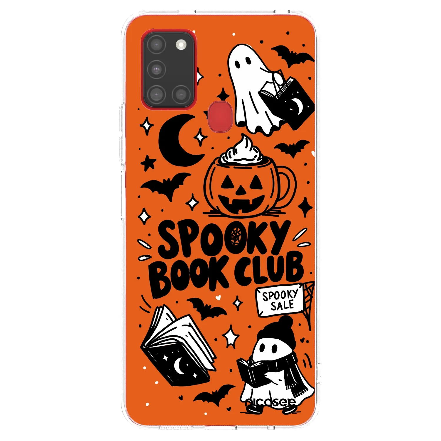Picasee husă transparentă din silicon pentru Samsung Galaxy A21s - Spooky book club
