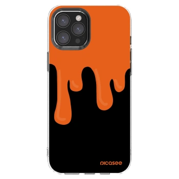 Picasee husă transparentă din silicon pentru Apple iPhone 12 Pro Max - Orange spooky
