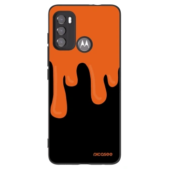 Picasee husă neagră din silicon pentru Motorola Moto G60 - Orange spooky