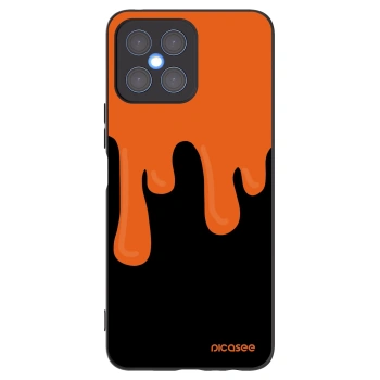 Picasee husă neagră din silicon pentru Honor X8 4G - Orange spooky