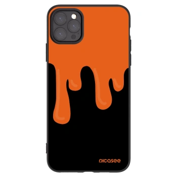Picasee husă neagră din silicon pentru Apple iPhone 11 Pro Max - Orange spooky