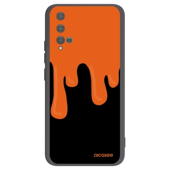 Picasee husă neagră din silicon pentru Huawei Nova 5T - Orange spooky