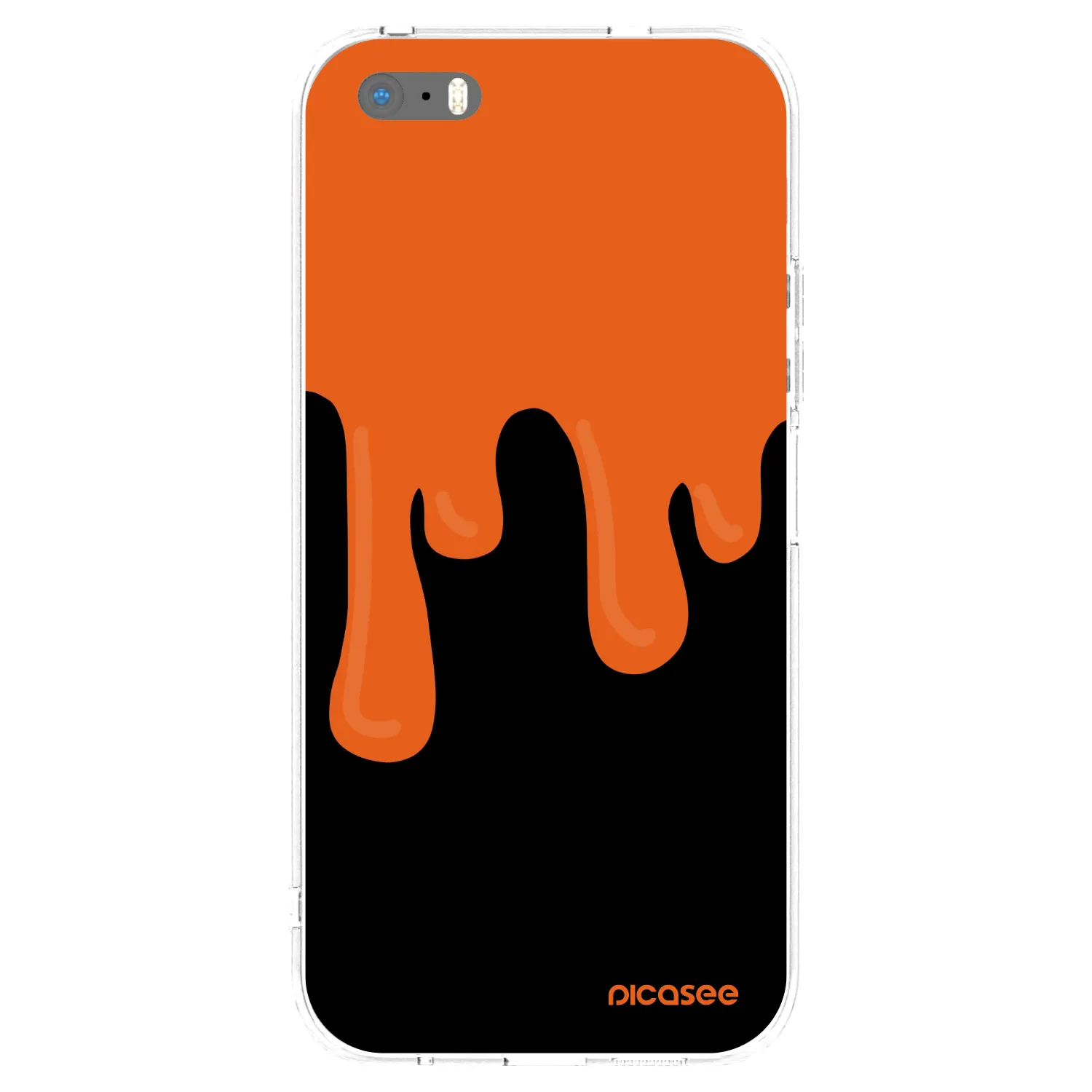 Picasee husă transparentă din silicon pentru Apple iPhone 5/5S/SE - Orange spooky