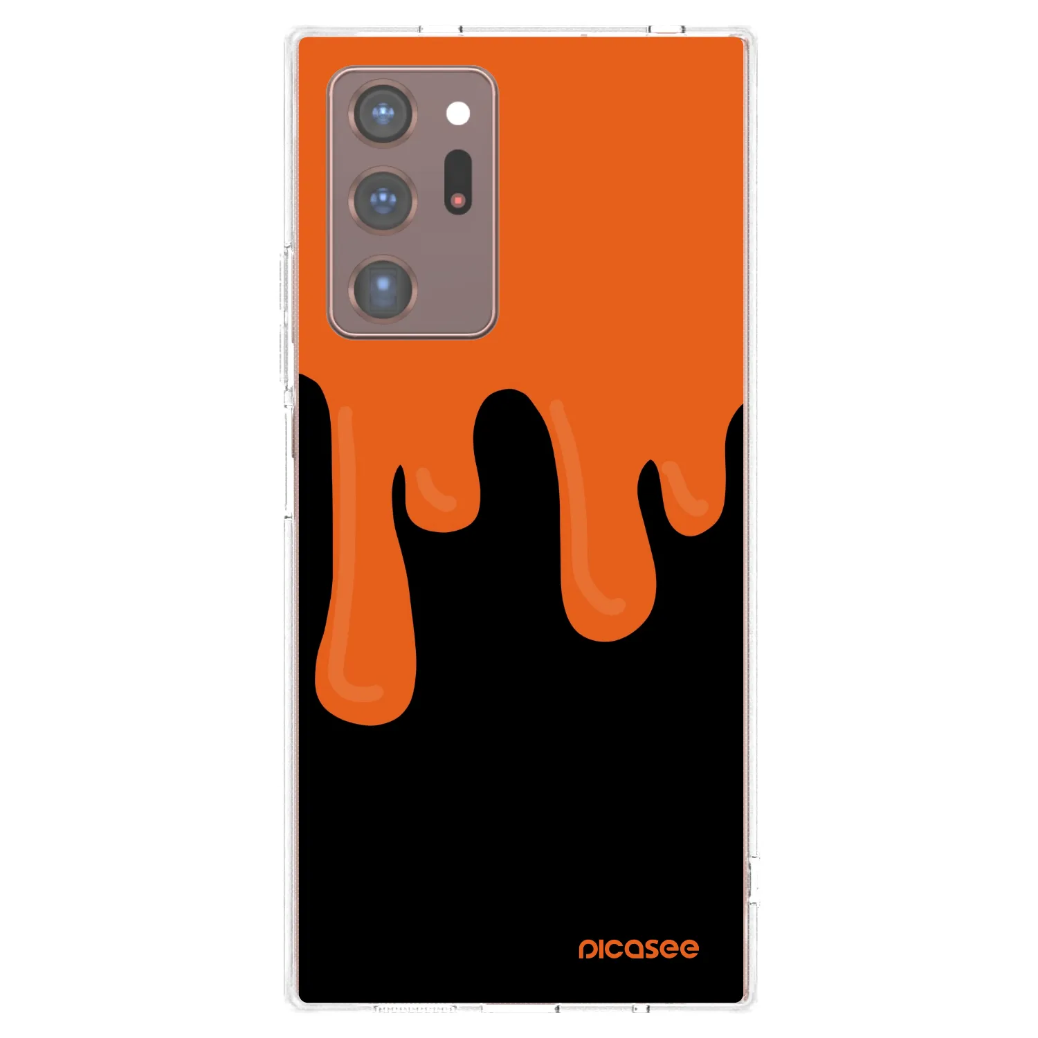 Picasee husă transparentă din silicon pentru Samsung Galaxy Note 20 Ultra - Orange spooky