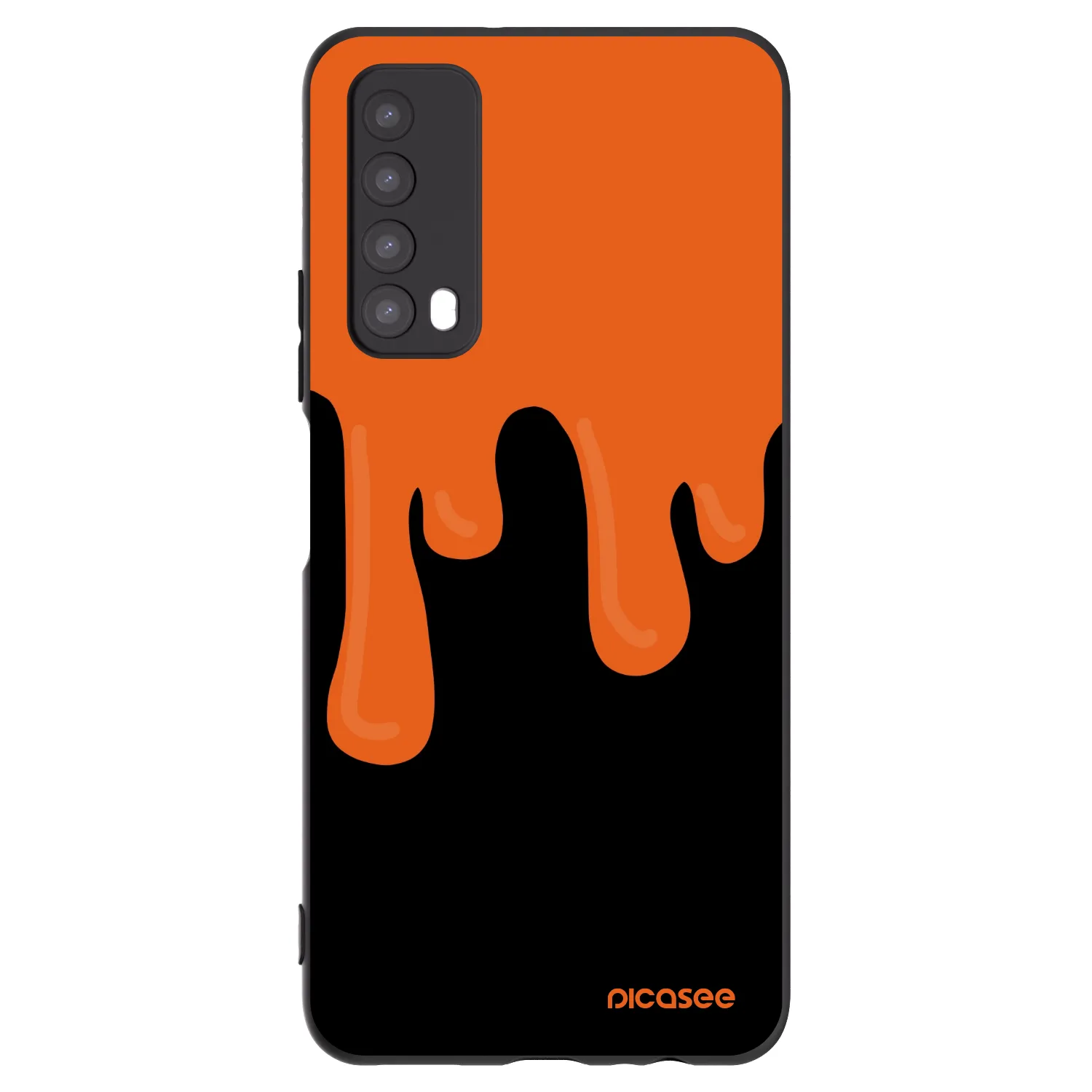 Picasee husă neagră din silicon pentru Huawei P Smart 2021 - Orange spooky