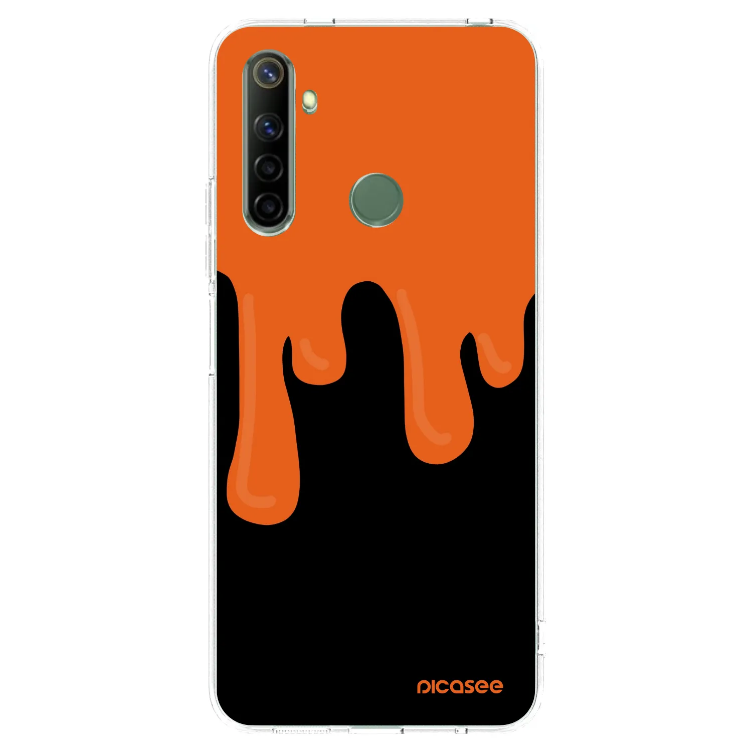 Picasee husă transparentă din silicon pentru Realme 6i - Orange spooky