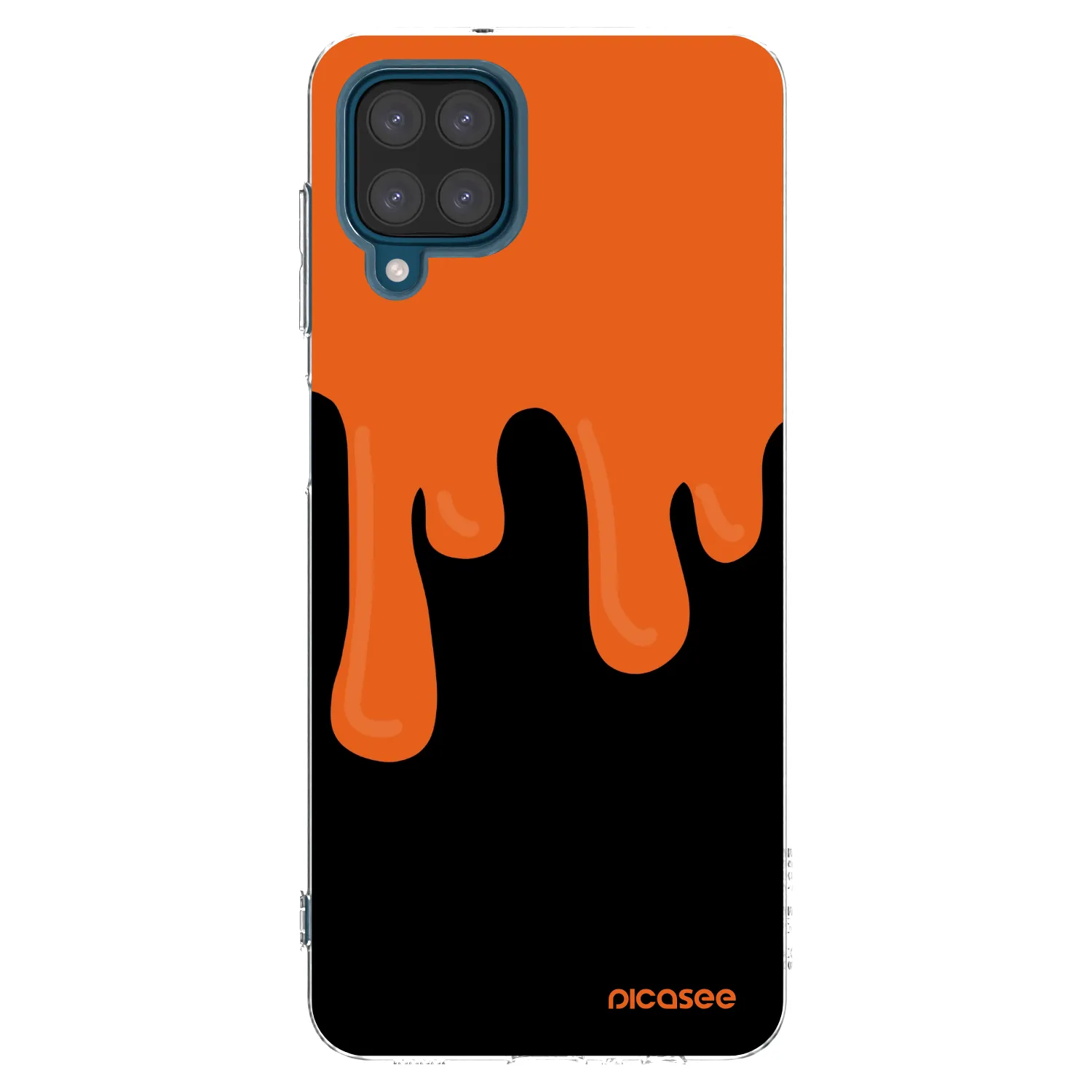Picasee husă transparentă din silicon pentru Samsung Galaxy A12 A125F - Orange spooky