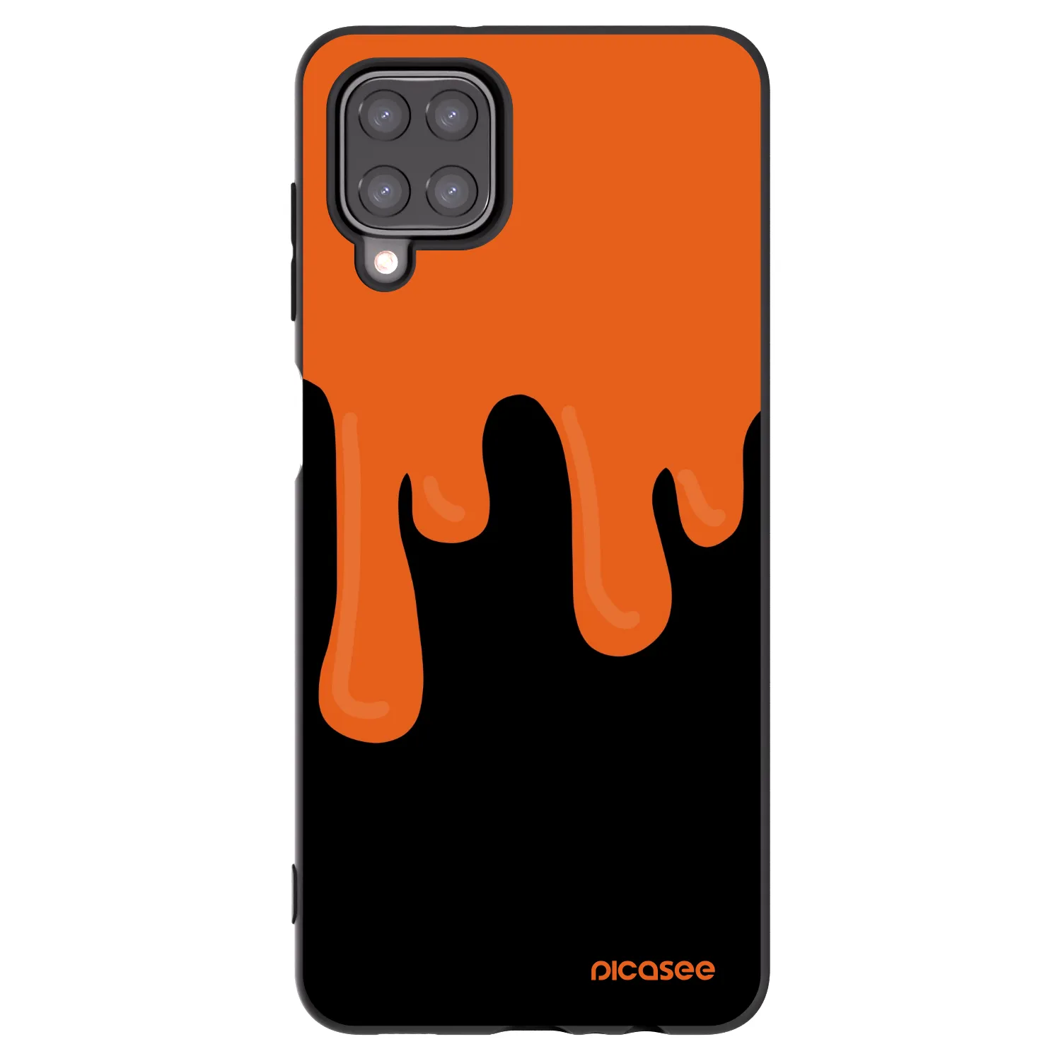 Picasee husă neagră din silicon pentru Samsung Galaxy A12 A125F - Orange spooky