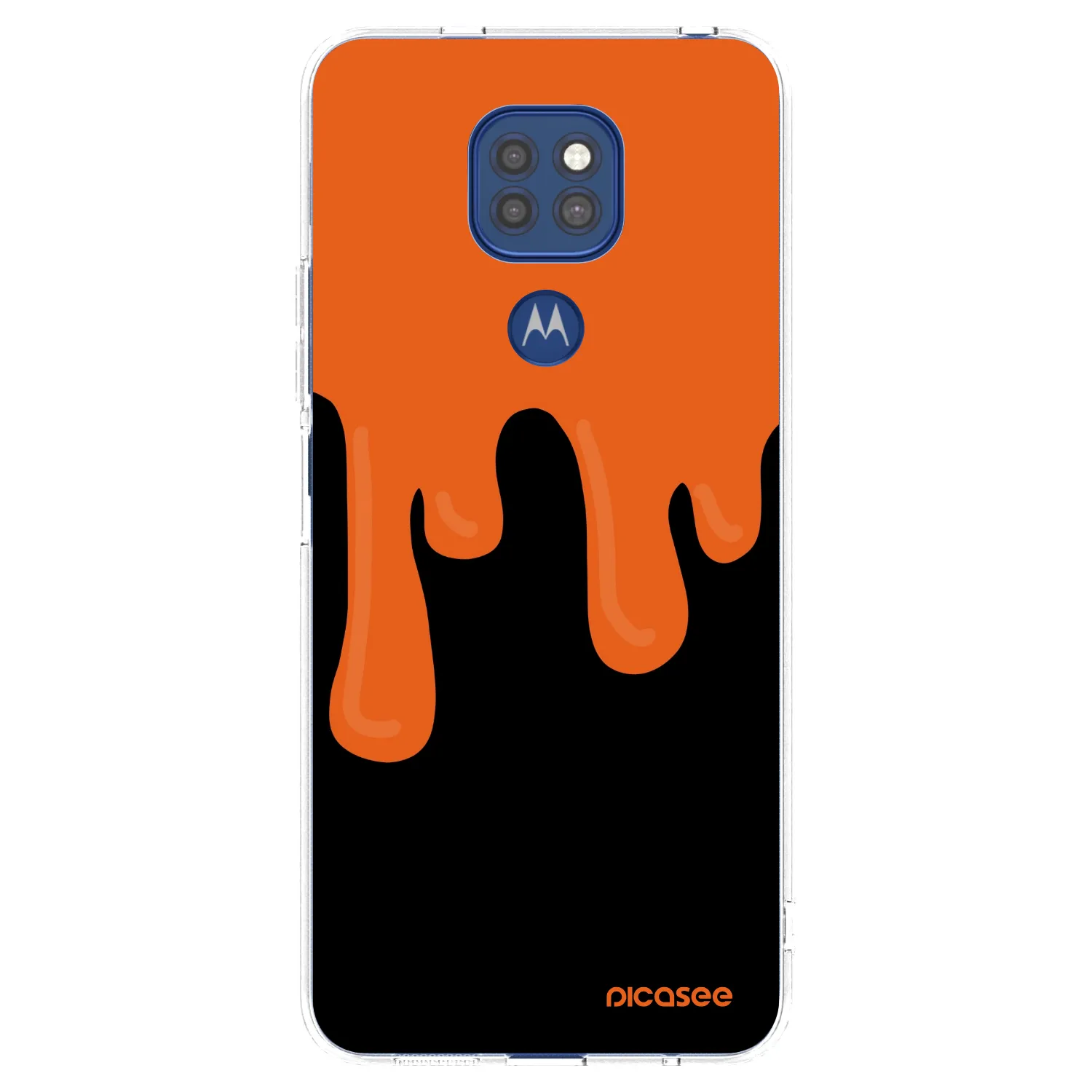 Picasee husă transparentă din silicon pentru Motorola Moto G9 Play - Orange spooky
