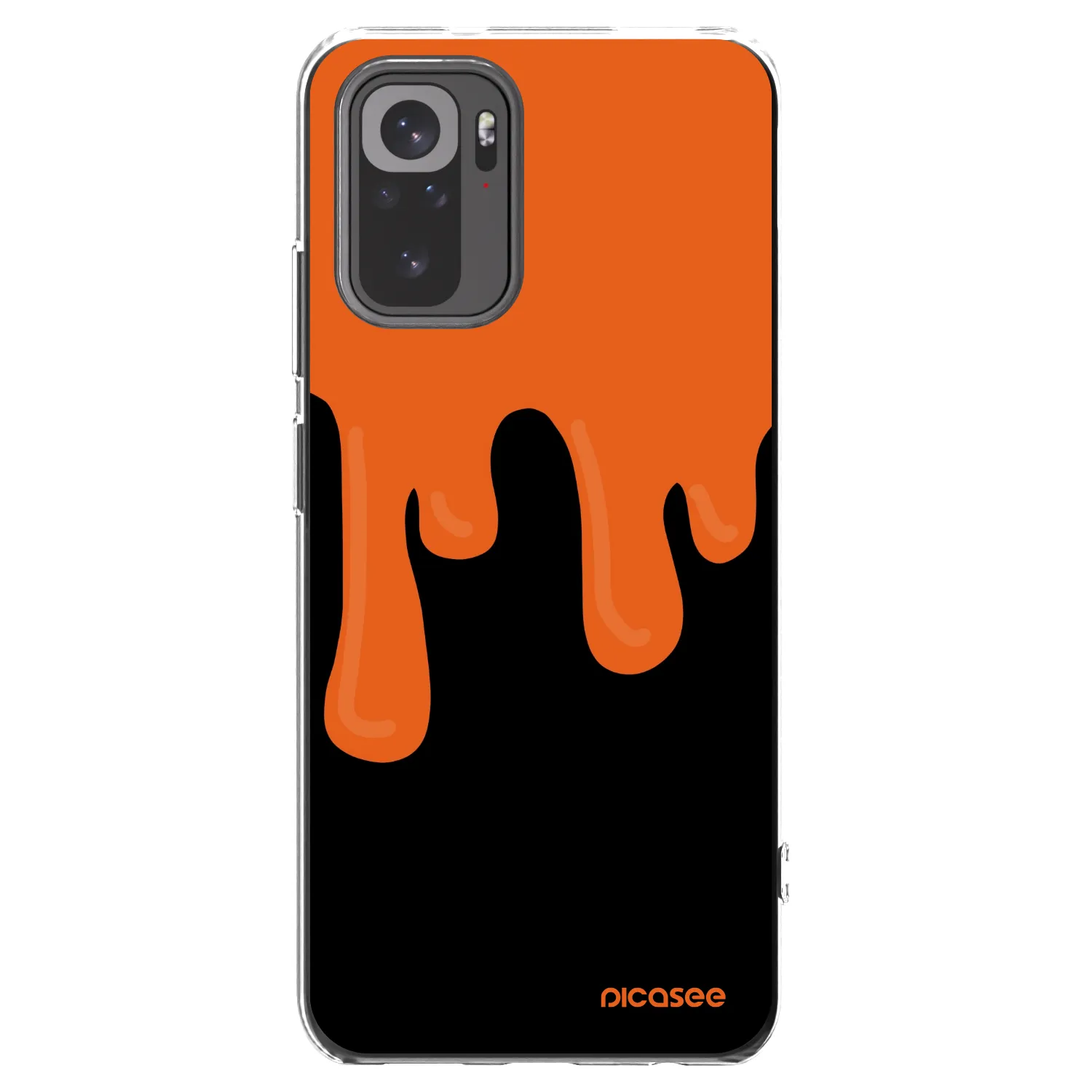 Picasee husă transparentă din silicon pentru Xiaomi Redmi Note 10 - Orange spooky