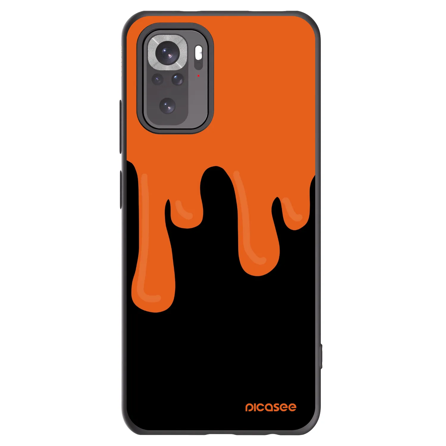 Picasee husă neagră din silicon pentru Xiaomi Redmi Note 10 - Orange spooky