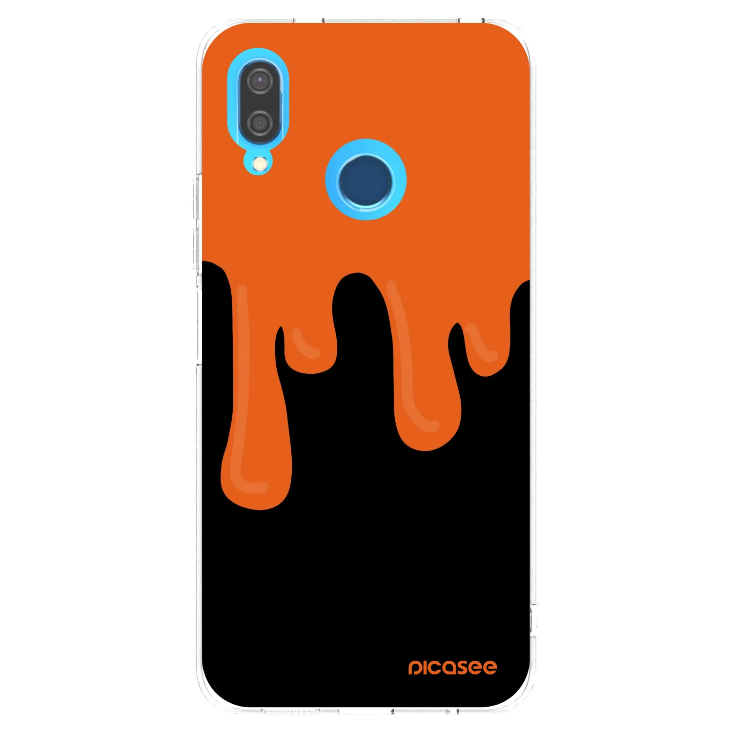 Picasee husă transparentă din silicon pentru Huawei P20 Lite - Orange spooky