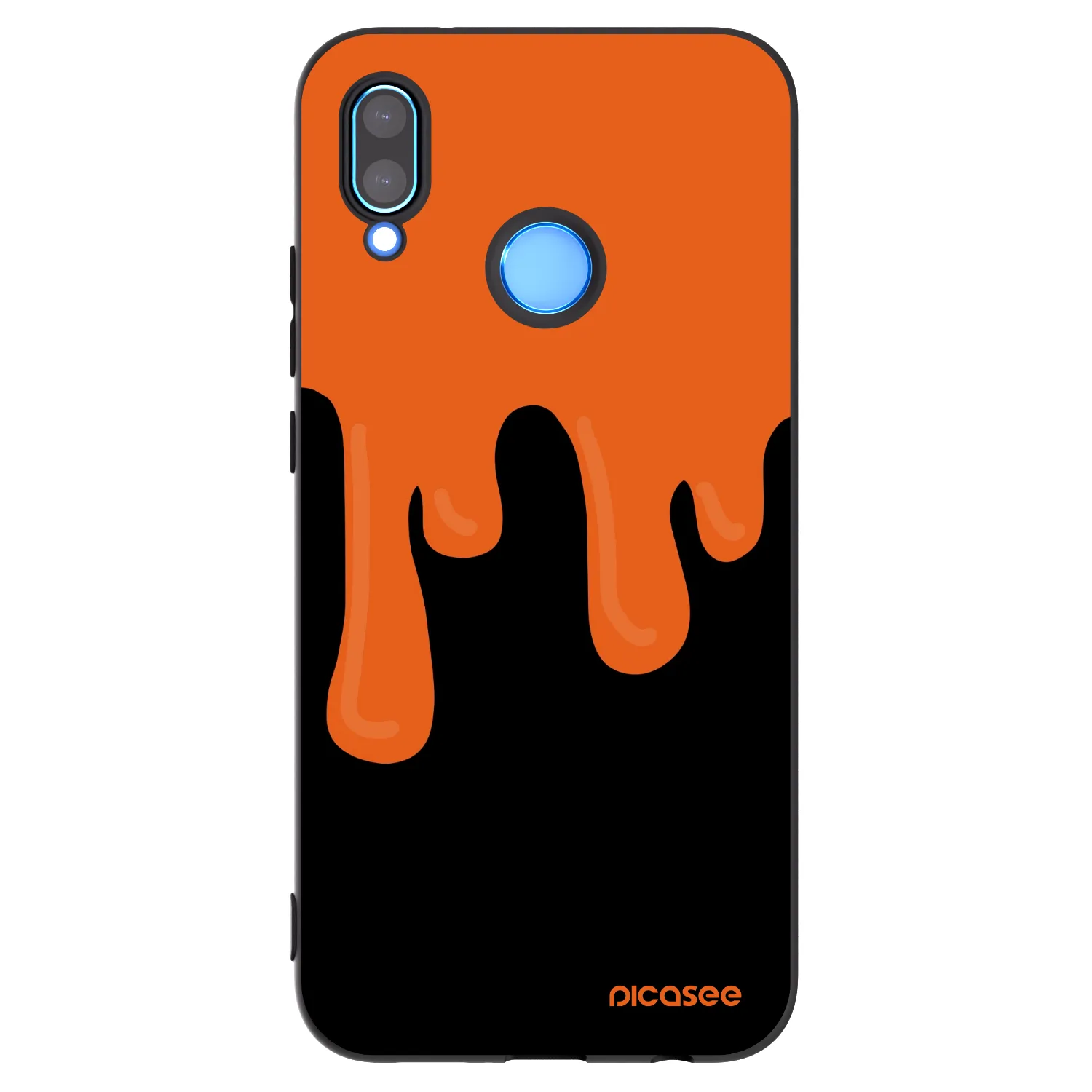 Picasee husă neagră din silicon pentru Huawei P20 Lite - Orange spooky