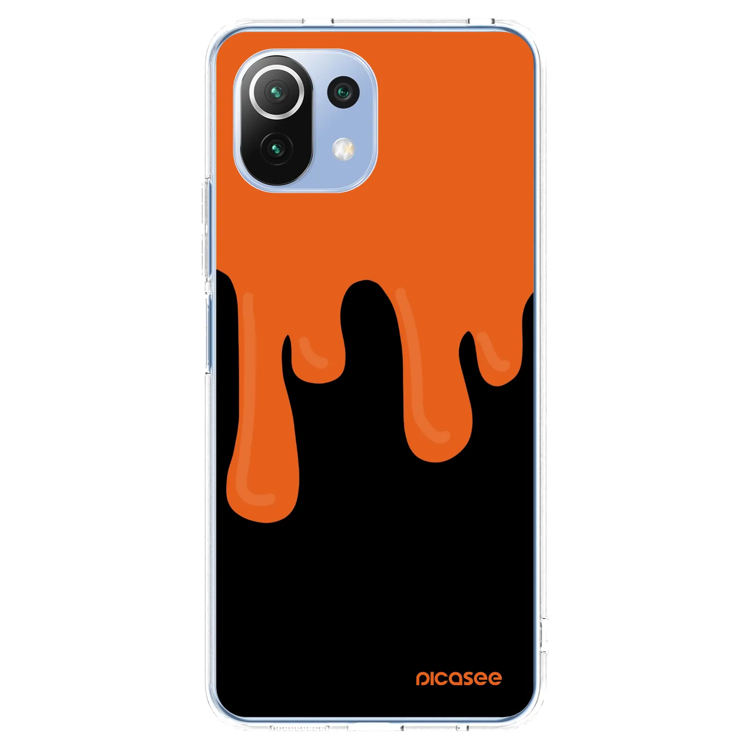 Picasee husă transparentă din silicon pentru Xiaomi Mi 11 Lite - Orange spooky