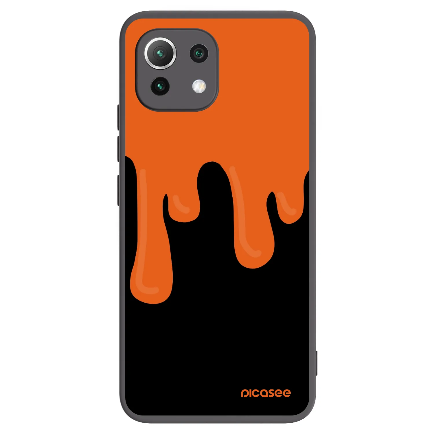 Picasee husă neagră din silicon pentru Xiaomi Mi 11 Lite - Orange spooky